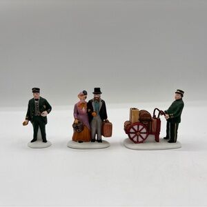 Department 56 1989 Vintage Heritage Village Holiday Travelers Set Of 3 5571-9